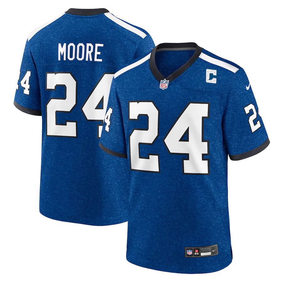 Men Indianapolis Colts #24 Lenny Moore Nike Royal Indiana Nights Alternate Game NFL Jersey